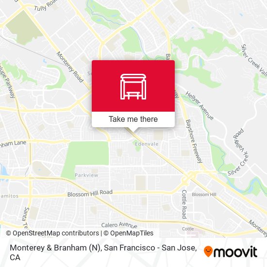 Monterey & Branham (N) map