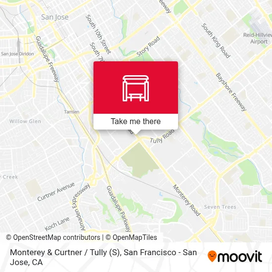Monterey & Curtner / Tully (S) map