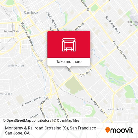 Monterey & Railroad Crossing (S) map