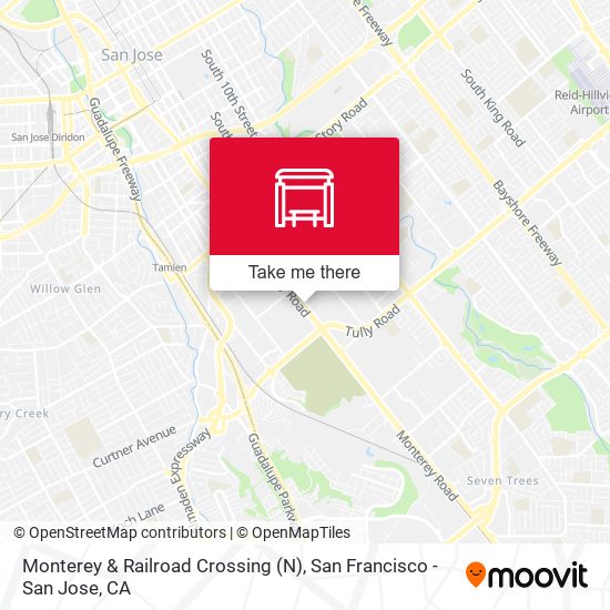 Monterey & Railroad Crossing (N) map