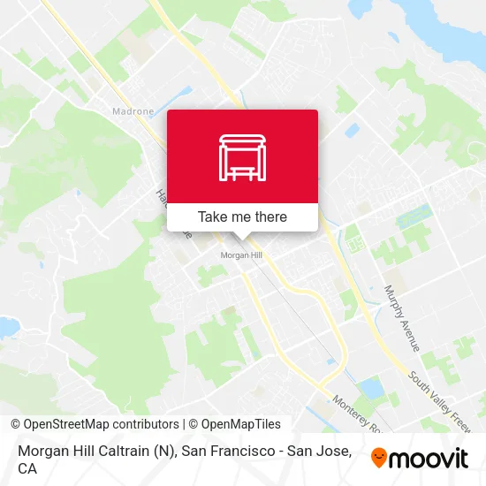 Mapa de Morgan Hill Caltrain (N)