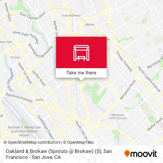 Oakland & Brokaw (Sprouts @ Brokaw) (S) map