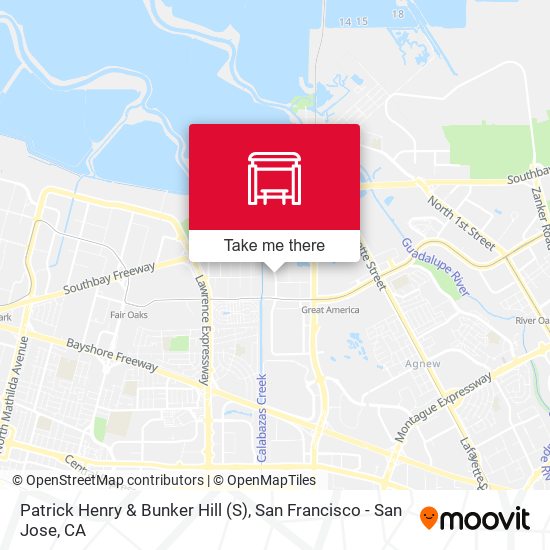 Patrick Henry & Bunker Hill (S) map