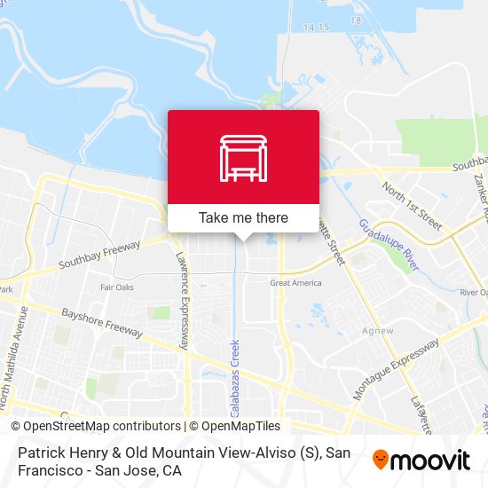 Patrick Henry & Old Mountain View-Alviso (S) map