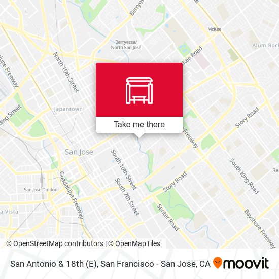 San Antonio & 18th (E) map