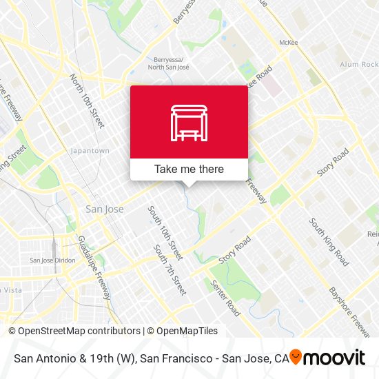 San Antonio & 19th (W) map