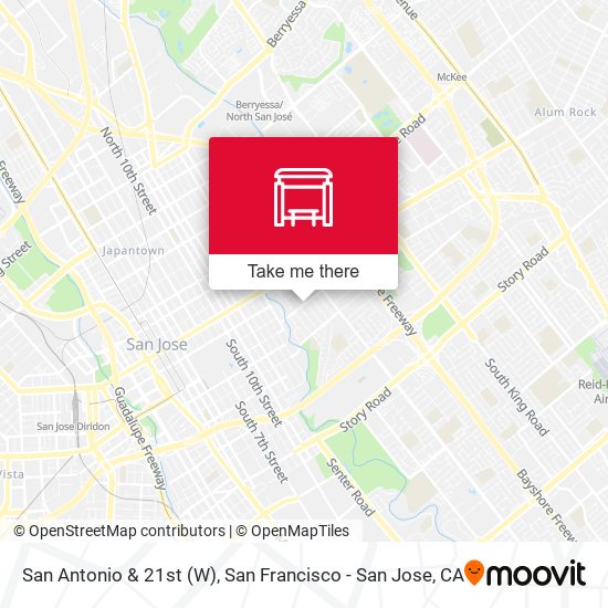 San Antonio & 21st (W) map