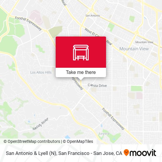 San Antonio & Lyell (N) map