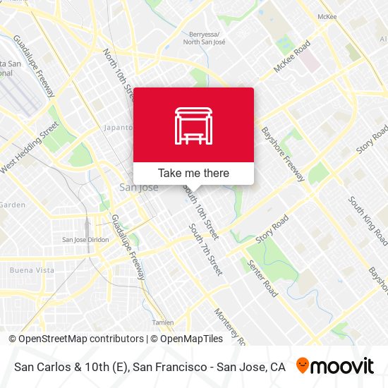 San Carlos & 10th (E) map