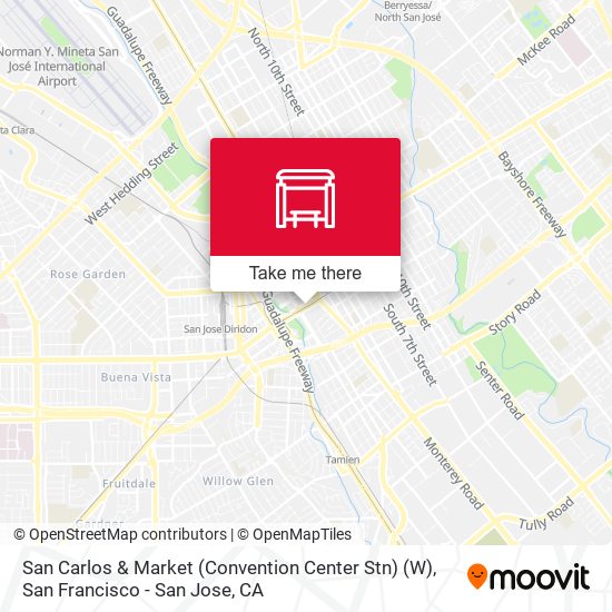 Mapa de San Carlos & Market (Convention Center Stn) (W)