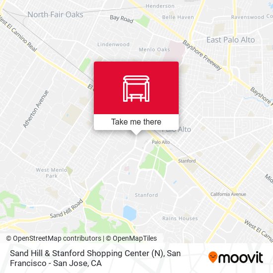 Cómo llegar a Sand Hill & Stanford Shopping Center (N) en Palo Alto o Tren?