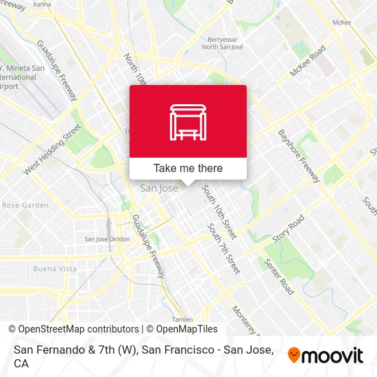 San Fernando & 7th (W) map