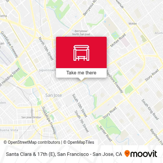 Santa Clara & 17th (E) map