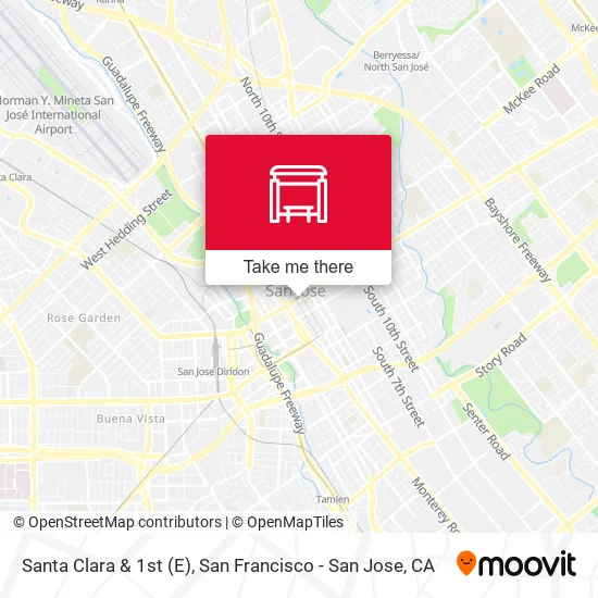 Santa Clara & 1st (E) map