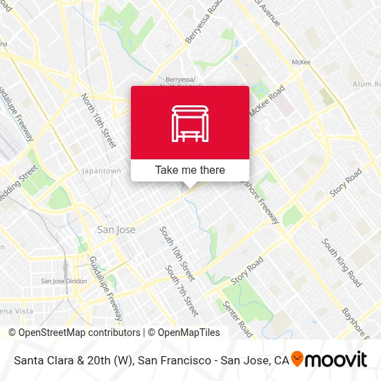 Santa Clara & 20th (W) map