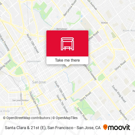 Santa Clara & 21st (E) map