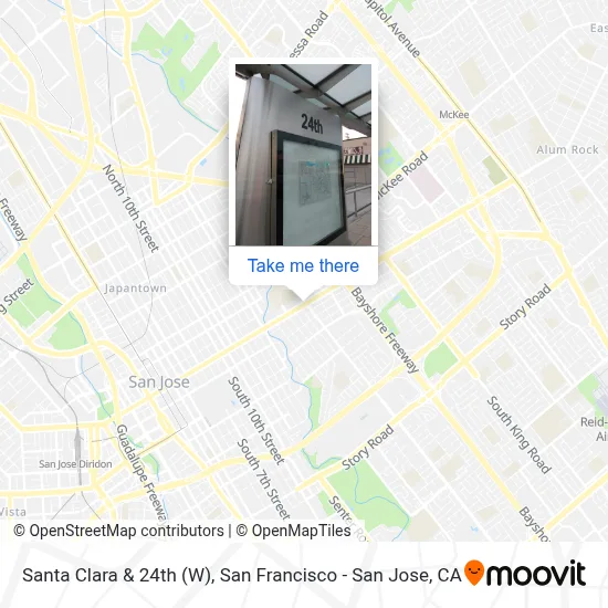 Santa Clara & 24th (W) map