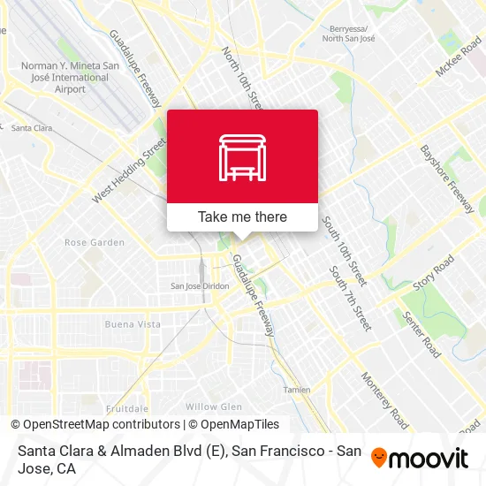 Mapa de Santa Clara & Almaden Blvd (E)
