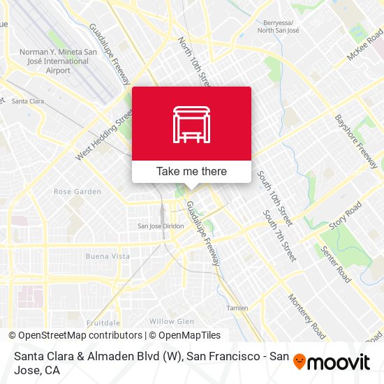 Mapa de Santa Clara & Almaden Blvd (W)