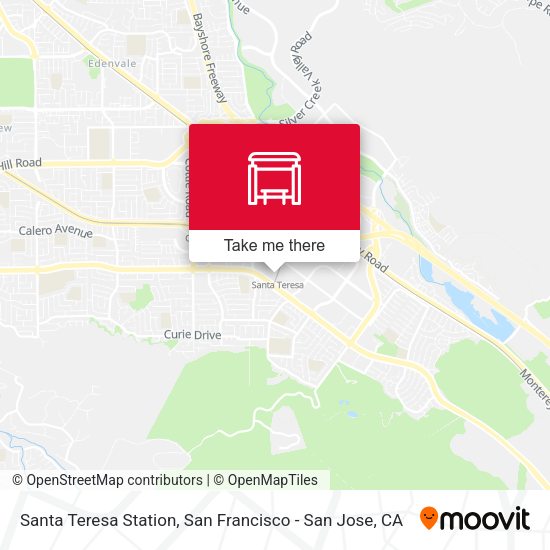 Santa Teresa Station map