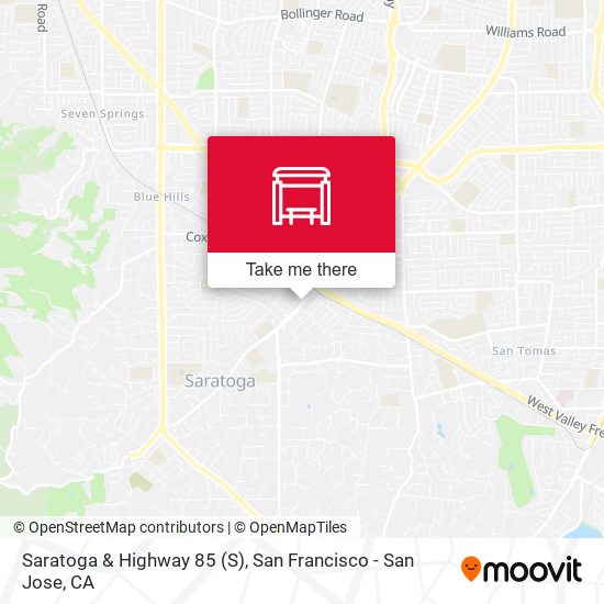 Saratoga & Highway 85 map