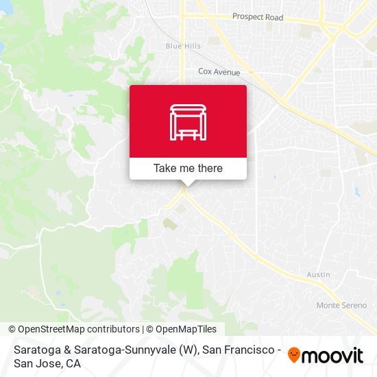 Mapa de Saratoga & Saratoga-Sunnyvale (W)