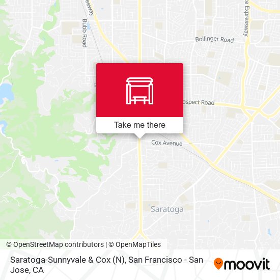 Saratoga-Sunnyvale & Cox (N) map