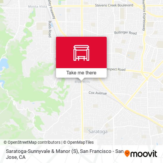 Saratoga-Sunnyvale & Manor map