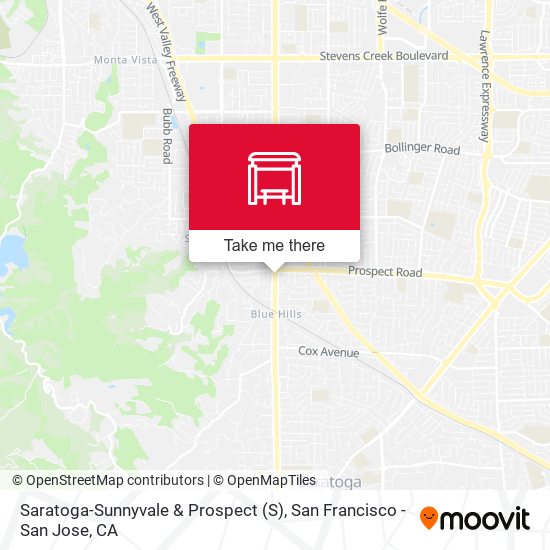 Mapa de Saratoga-Sunnyvale & Prospect