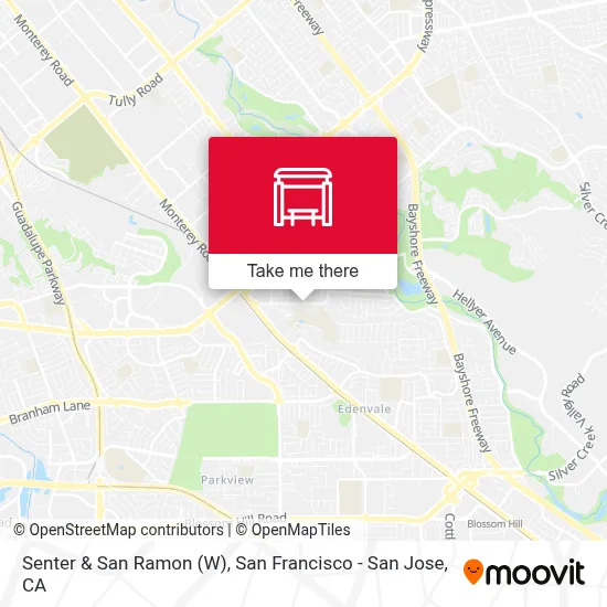 Senter & San Ramon (W) map