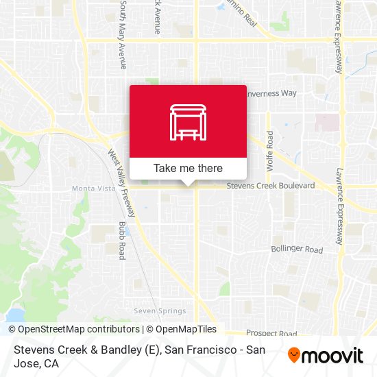 Stevens Creek & Bandley (E) map