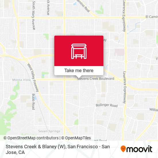 Stevens Creek & Blaney (W) map
