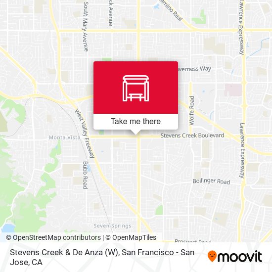 Mapa de Stevens Creek & De Anza (W)