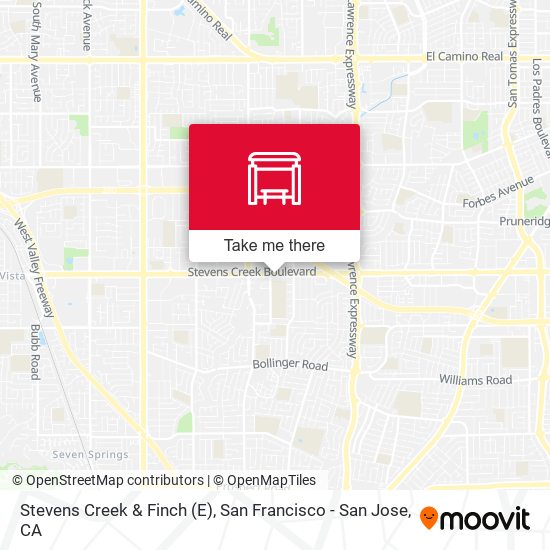 Stevens Creek & Finch (E) map