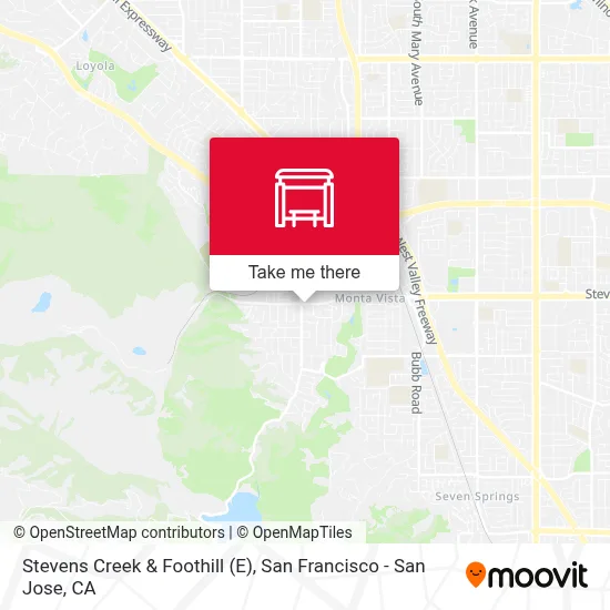 Stevens Creek & Foothill (E) map