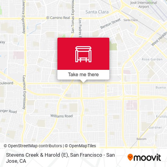Stevens Creek & Harold (E) map