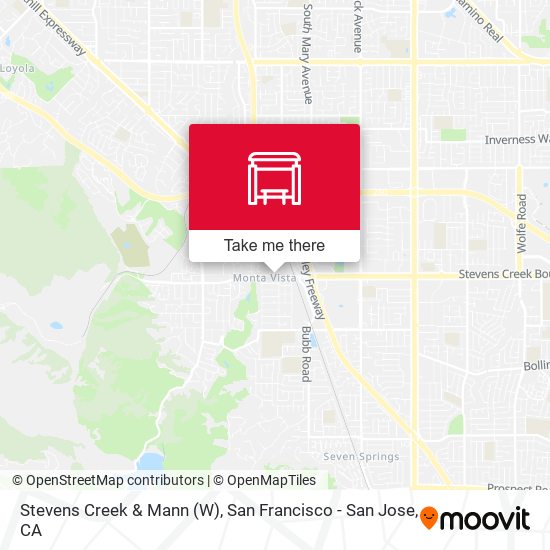 Mapa de Stevens Creek & Mann (W)