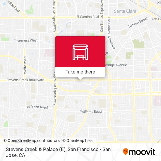 Stevens Creek & Palace (E) map