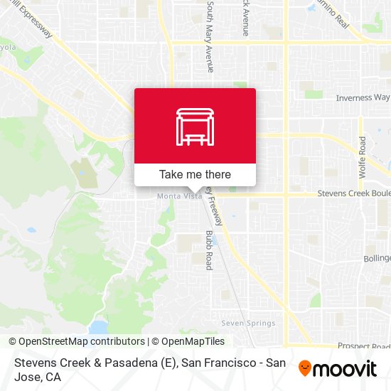 Stevens Creek & Pasadena (E) map