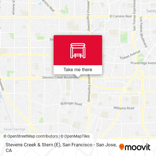 Stevens Creek & Stern (E) map