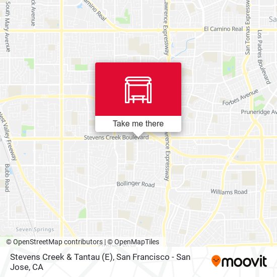 Stevens Creek & Tantau (E) map