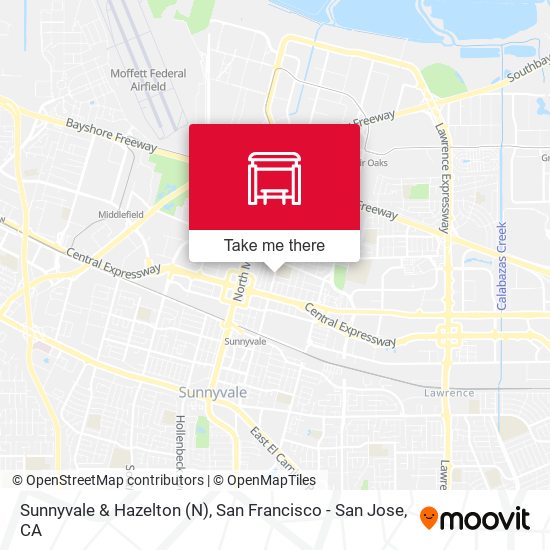Sunnyvale & Hazelton (N) map