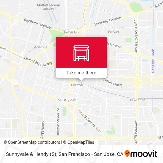 Sunnyvale & Hendy map