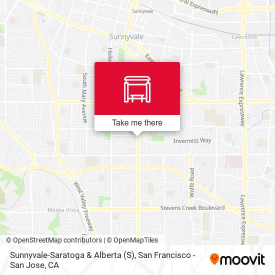 Sunnyvale-Saratoga & Alberta map