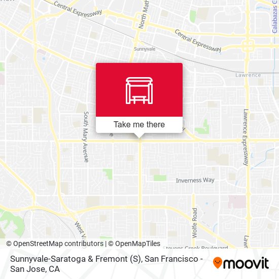 Mapa de Sunnyvale-Saratoga & Fremont