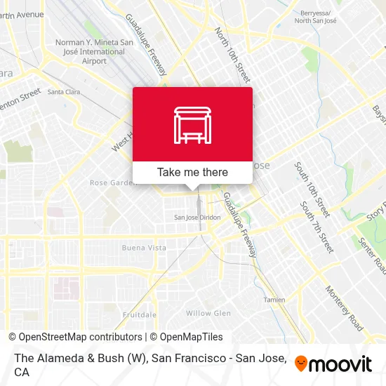 The Alameda & Bush (W) map