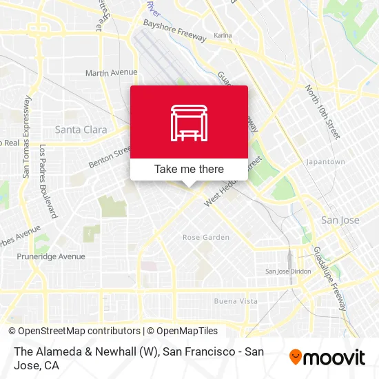 The Alameda & Newhall (W) map
