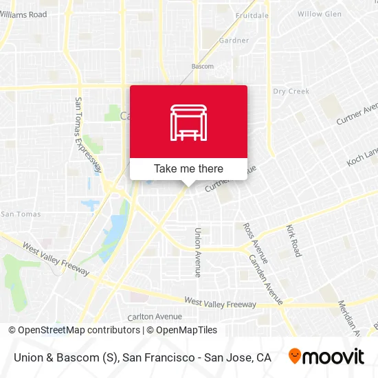 Union & Bascom (S) map