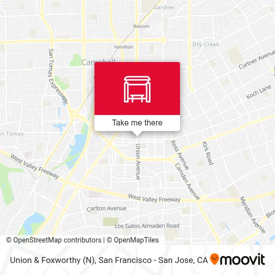 Union & Foxworthy (N) map