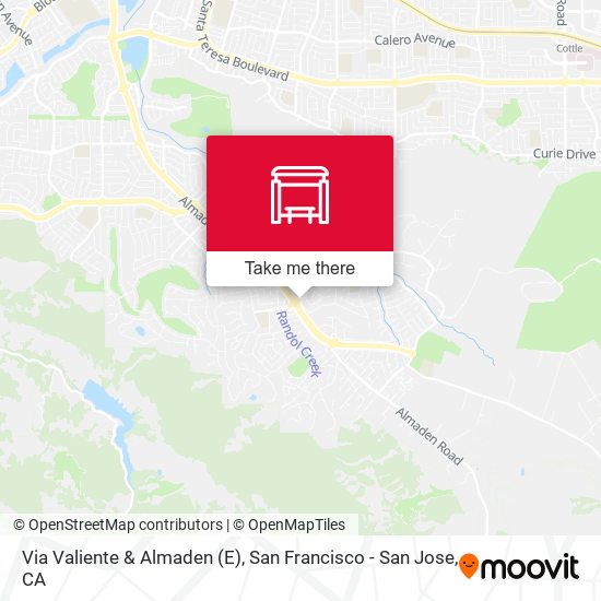 Via Valiente & Almaden (E) map